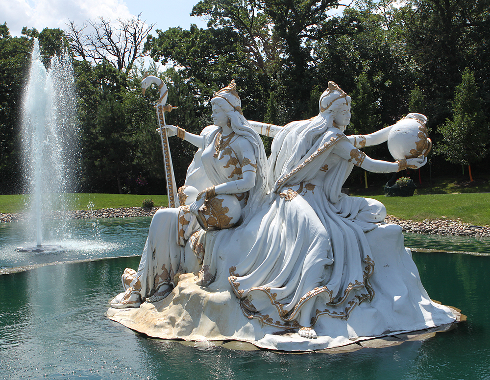 Fountain outside temple