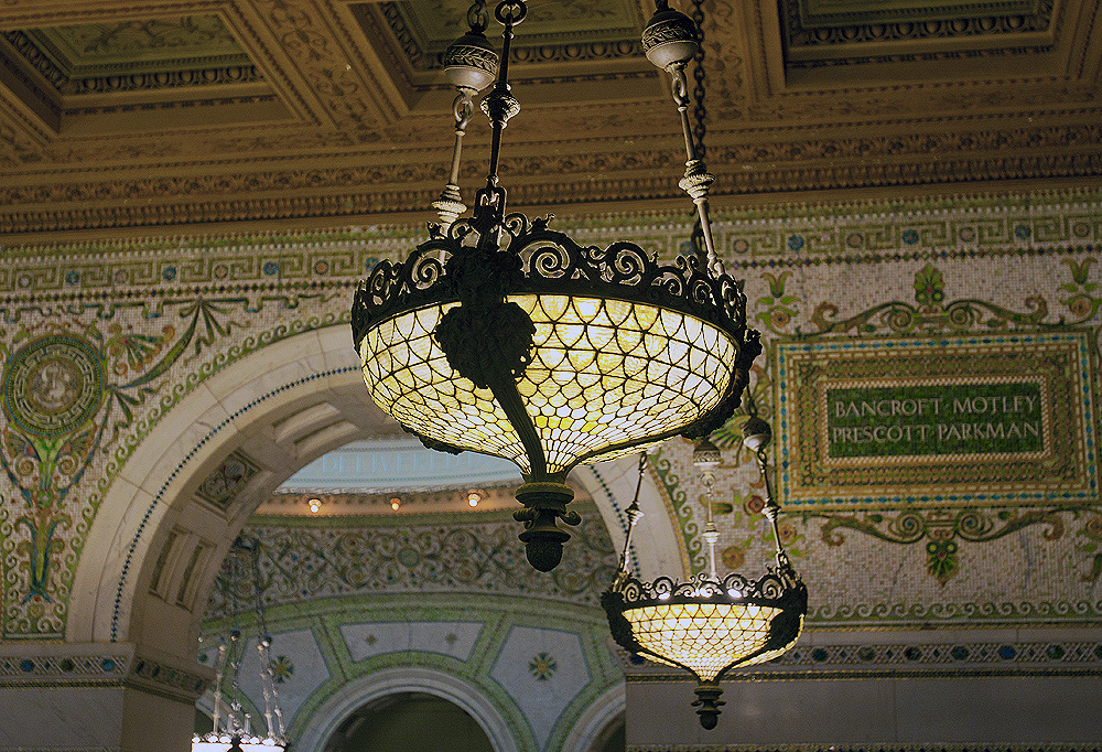 Tiles and lamps in this great building