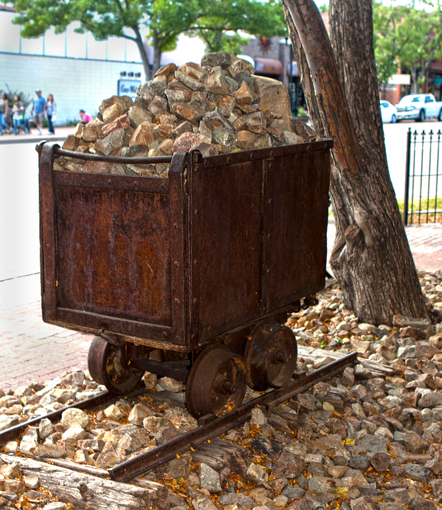 Sidewalk decoration - used to be a mining town