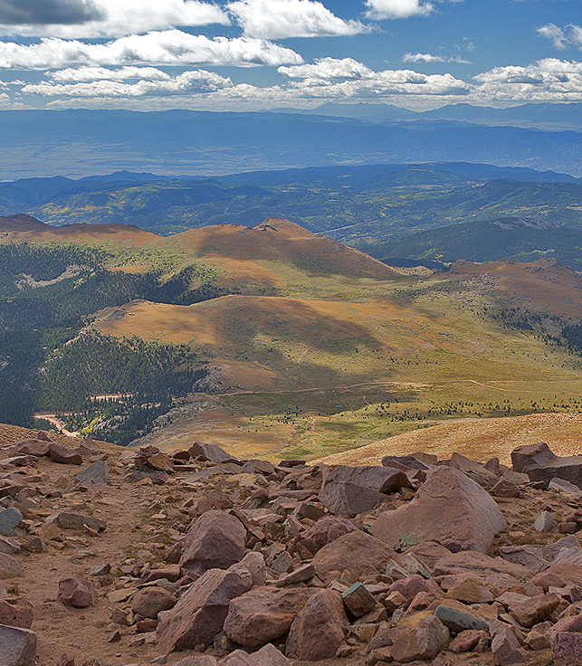 From the peak, looking NW (?)