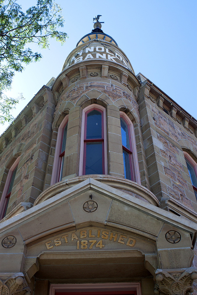 Dying city, but some neat architecture - now a bank, what was it earlier?