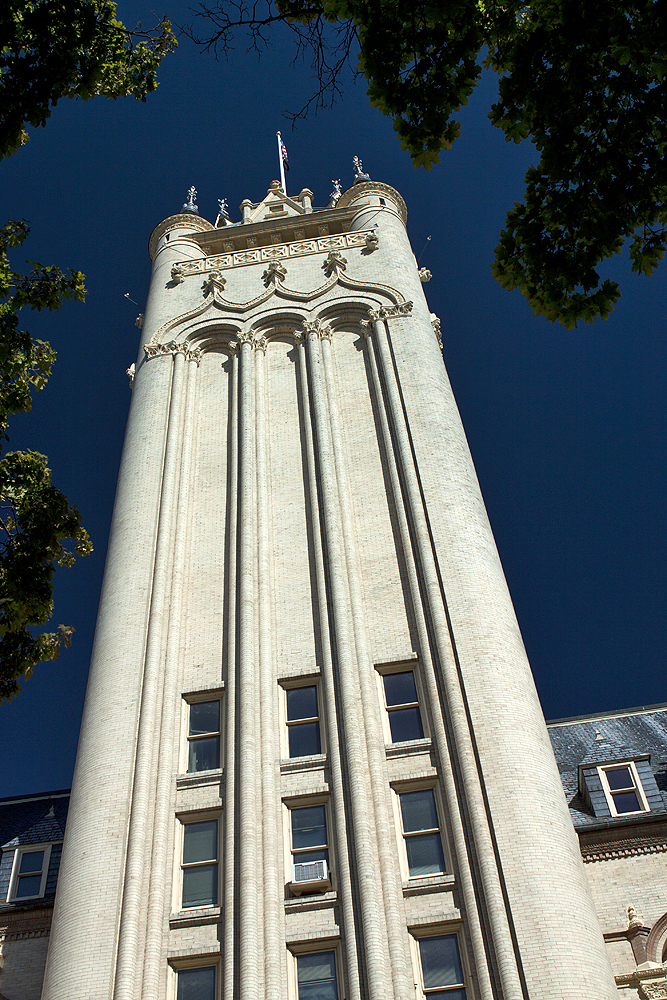 Looking up on tower