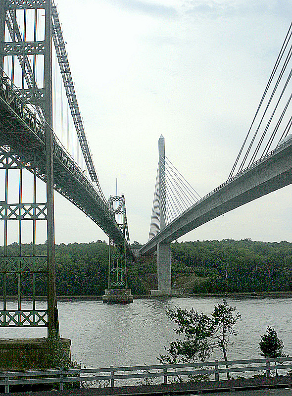 Looking northeast; old left; new right