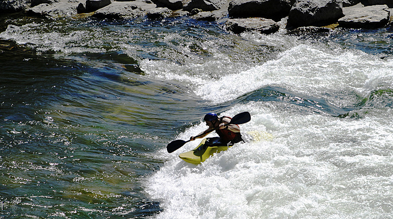 On the Clark River - shallow and refreshing