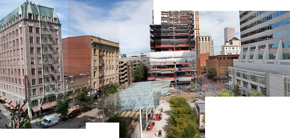 Panorama from our room, looking north