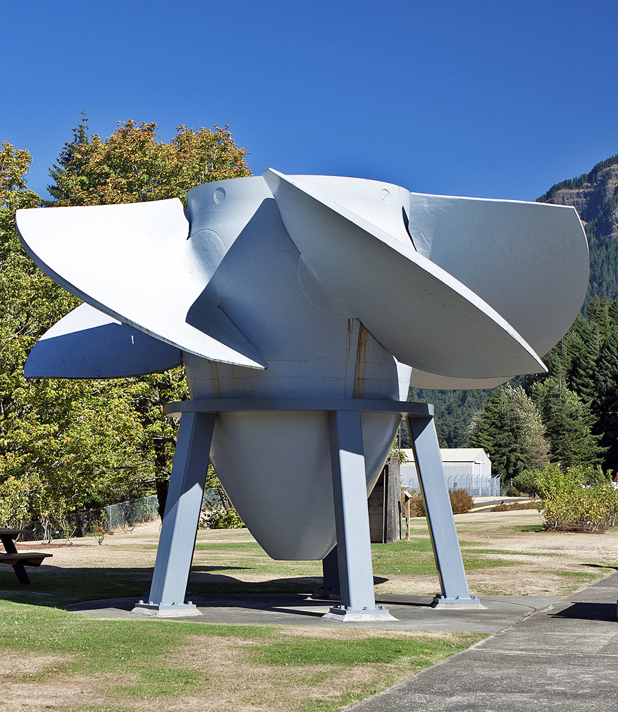 Old part of dam turbine