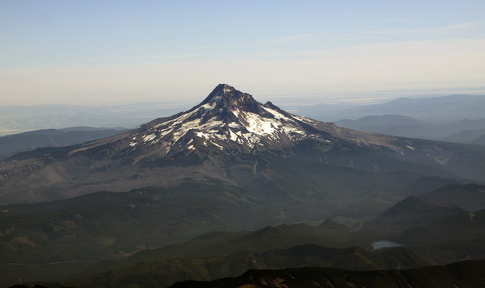 From the plane, leaving Portland