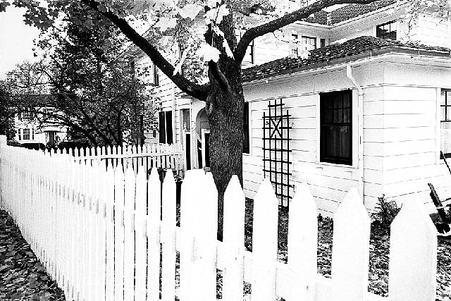 House with white picket fence, Ithaca, NY