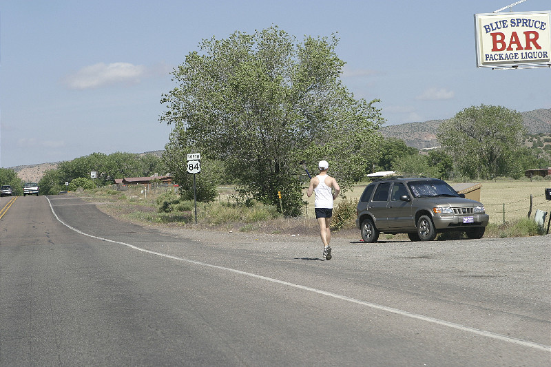 And he passes a bar to carry a torch in the high desert...