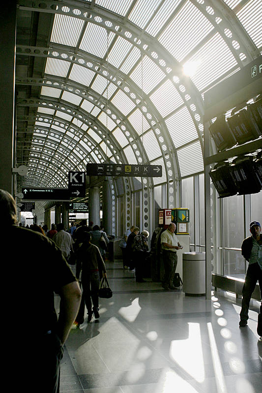 Usual craziness at Chicago's O'Hare Airport