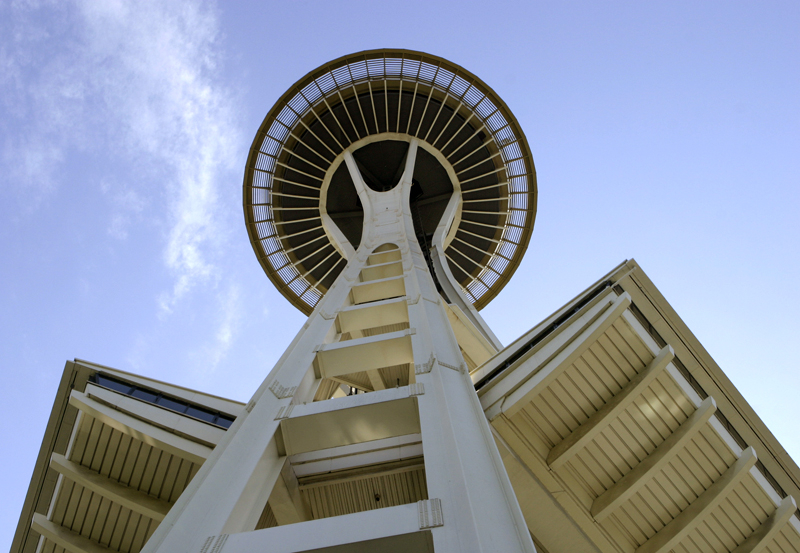 Looking up from the foot of the structure