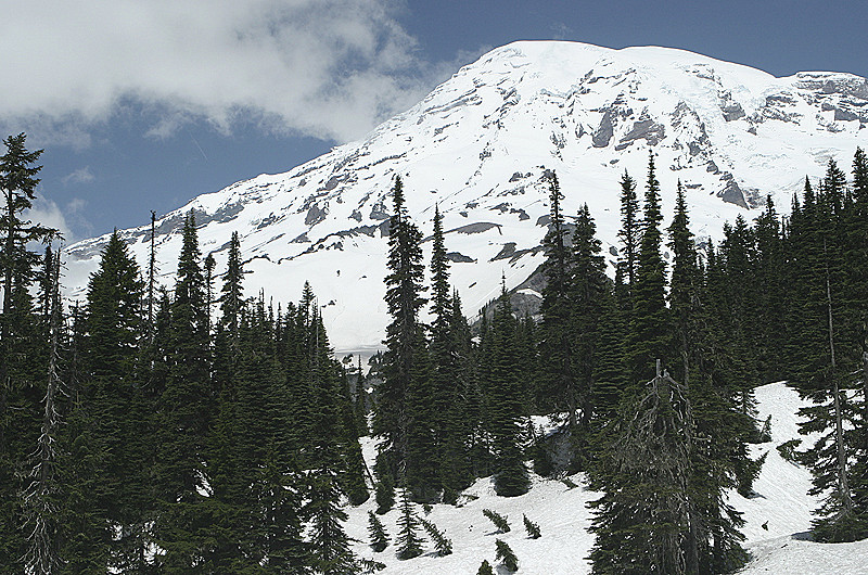 Note all the snow in June, yet we could walk in T-shirts