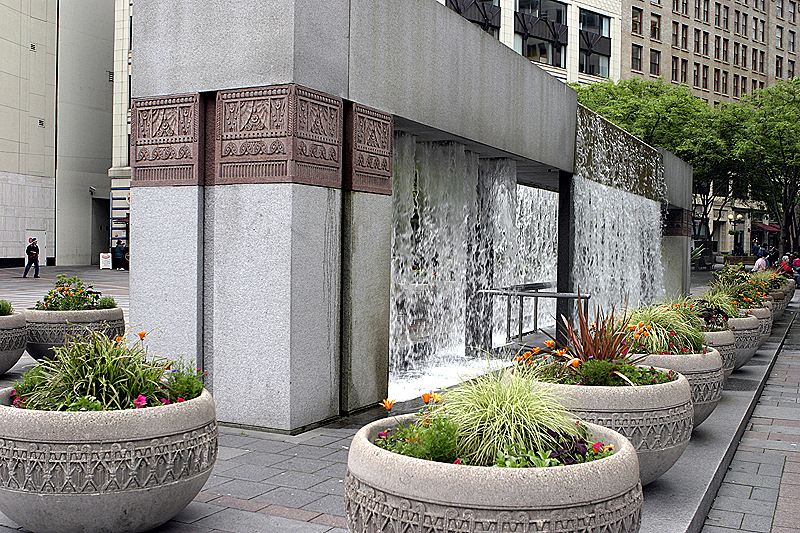 Few parks/plazas in Seattle, oddly. This is one of the few.