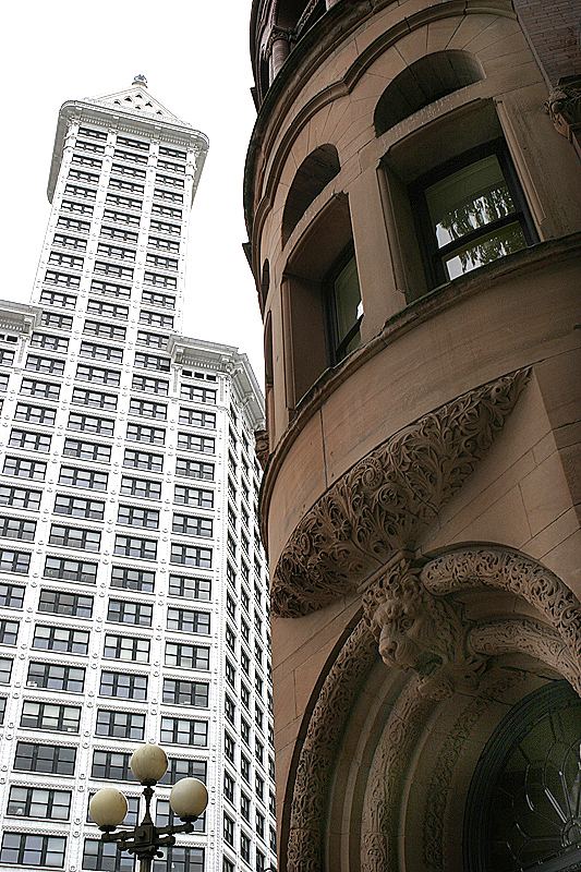 Steel-frame (left, 1930) vs. masonry-framed, right (date?)